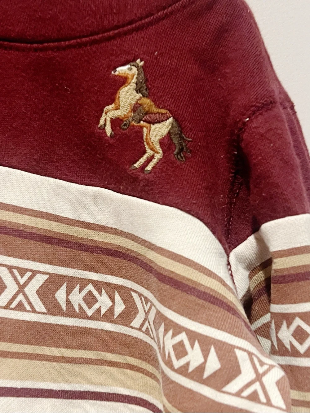 Gymboree Colorblock Horse Fleece Hoodie - Rustic Ranch - Brown